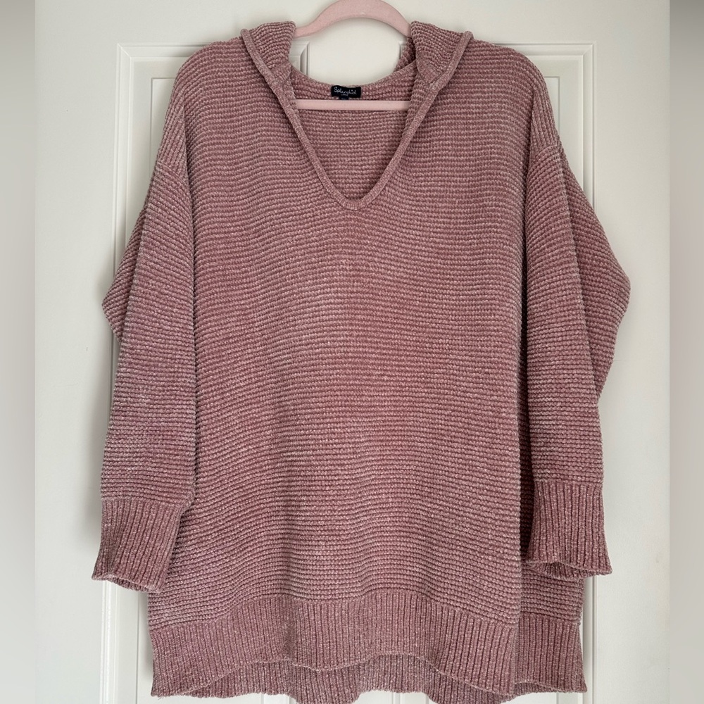 Splendid Pink Hooded Sweater